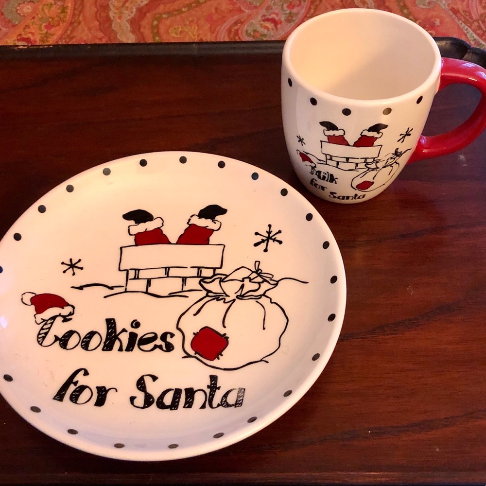 A1 Cookies For Santa Plate and Cup Set Cypress